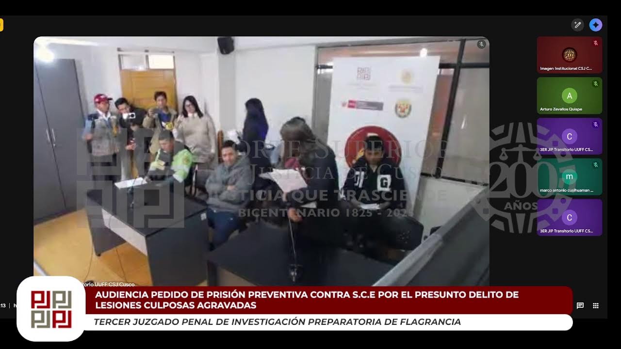 Audiencia de pedido de prisión preventiva