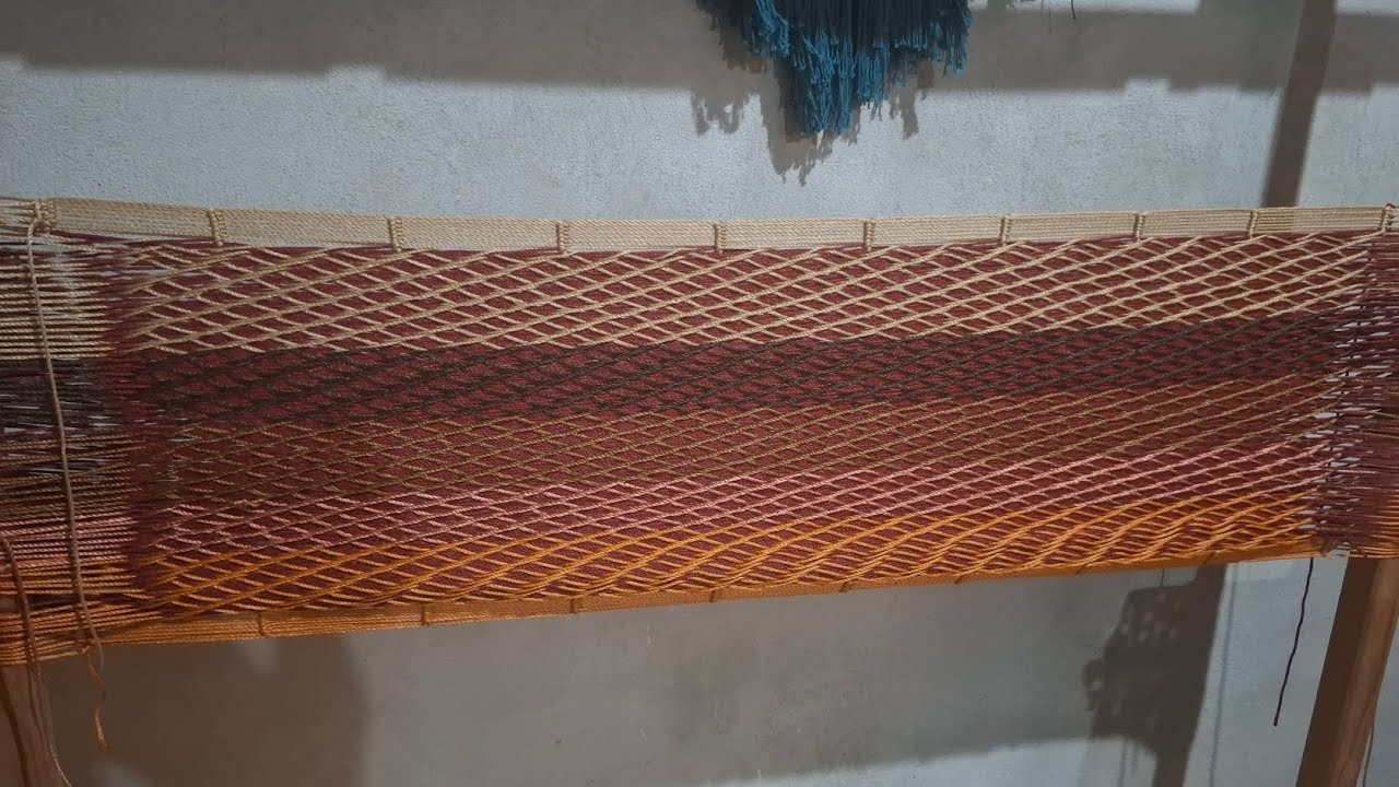 Asi elaboramos una hamaca  con tejido panal en camara lenta 