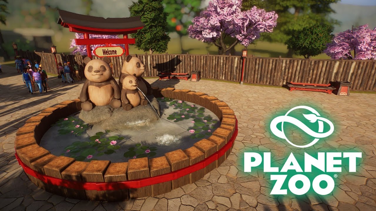 Ein wunderschöner Panda-Brunnen! - Planet Zoo Franchise Mode #02