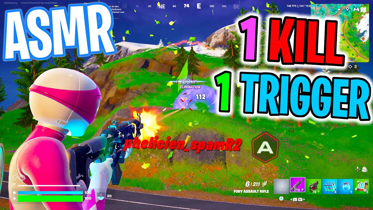 ASMR Gaming 😴 Fortnite 1 Kill = 1 Trigger Relaxing Mouth Sounds 🎮🎧 Controller Sounds + Whispering 💤