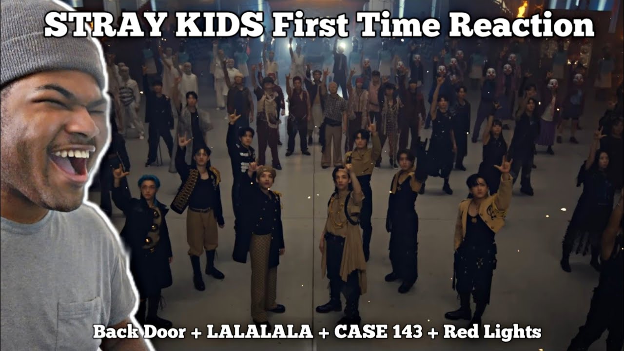 REACTING TO STRAY KIDS Back Door, LALALALA,  CASE 143, & Red Lights FOR THE FIRST TIME!!