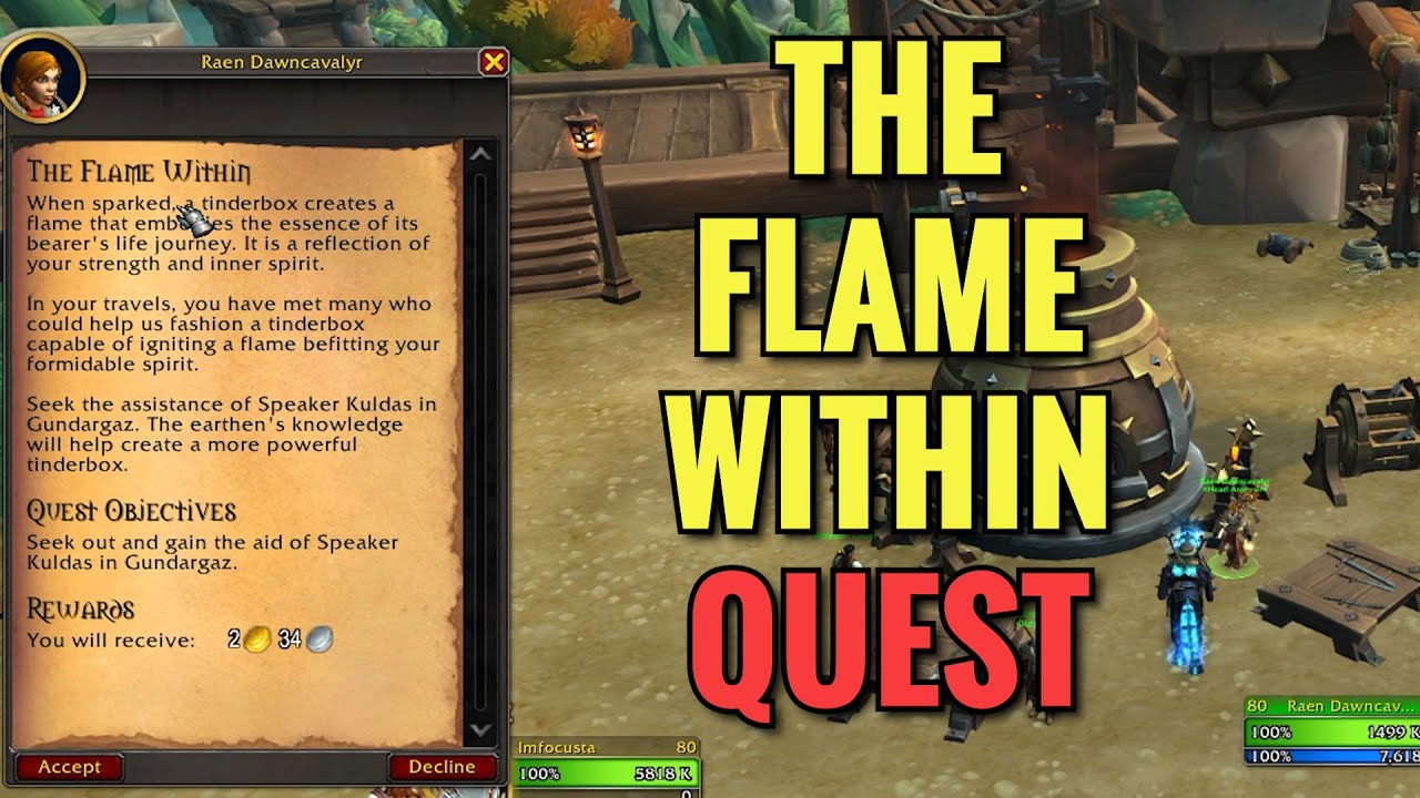 The Flame Within Quest (WoW TWW)
