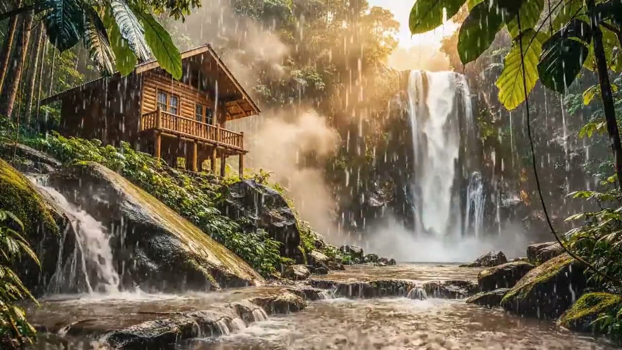 Rain Sound ASMRㅣ Premium Summer Rain Mountain House Nature View