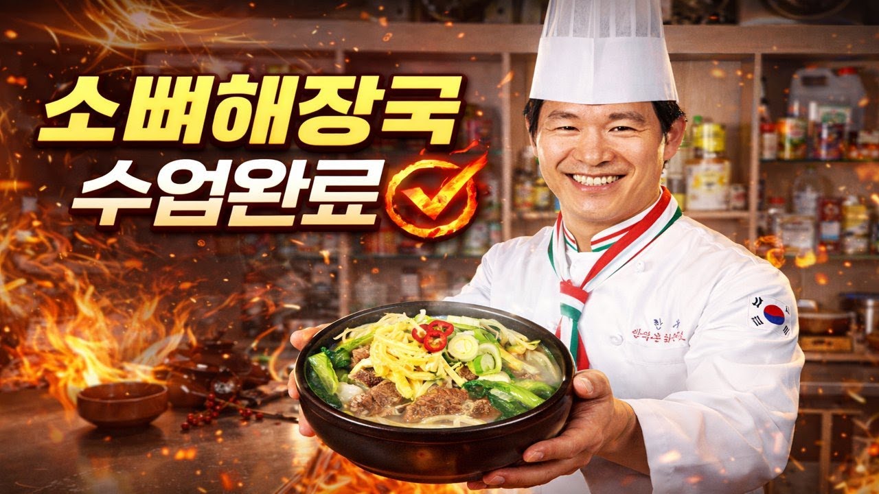 소뼈해장국 수업완료 .배워보면 이유가 보인다, 국물로 승부하는 해장국의 기준