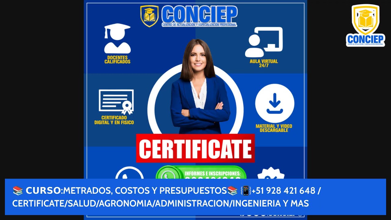 📚𝗖𝗨𝗥𝗦𝗢:METRADOS, COSTOS Y PRESUPUESTOS📚