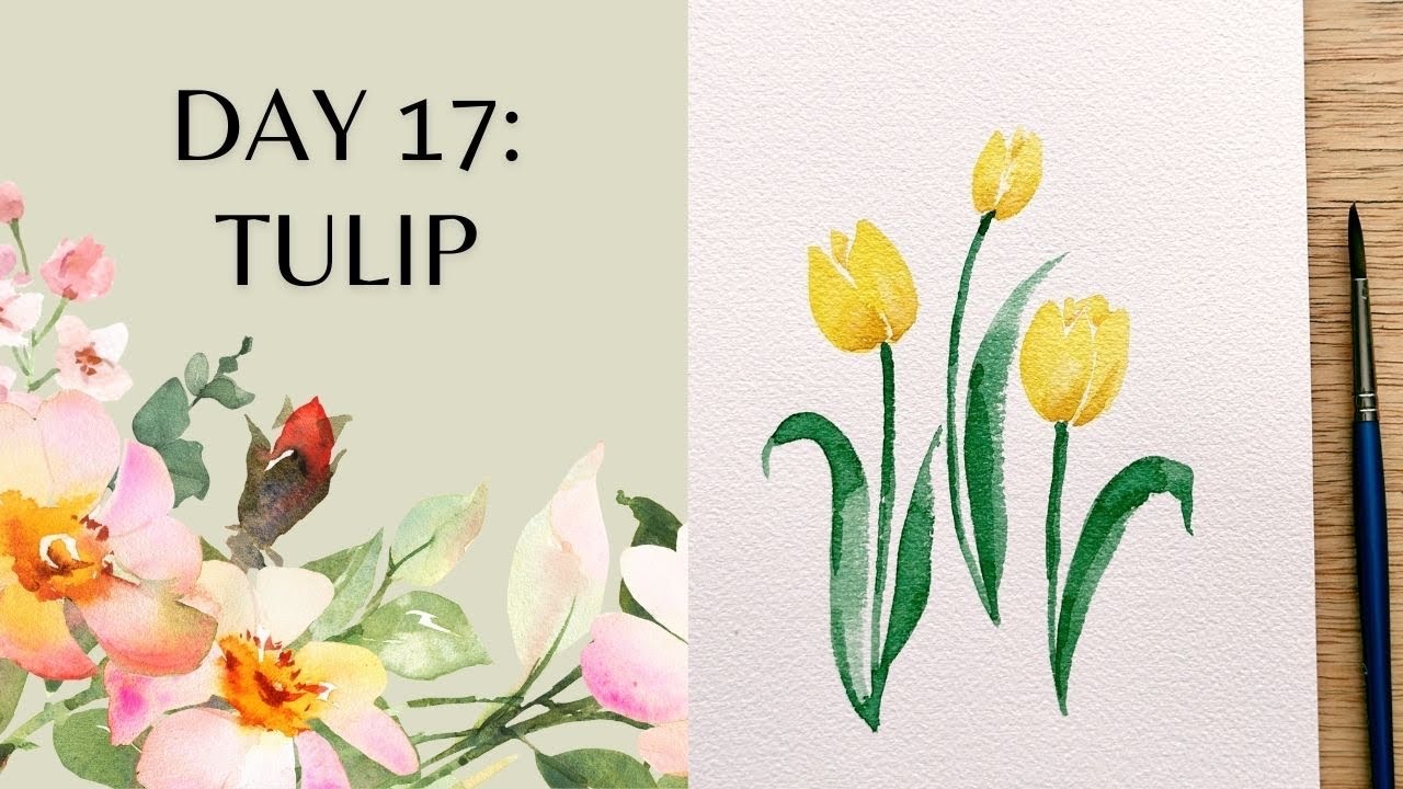 Day 17 - watercolor tulip