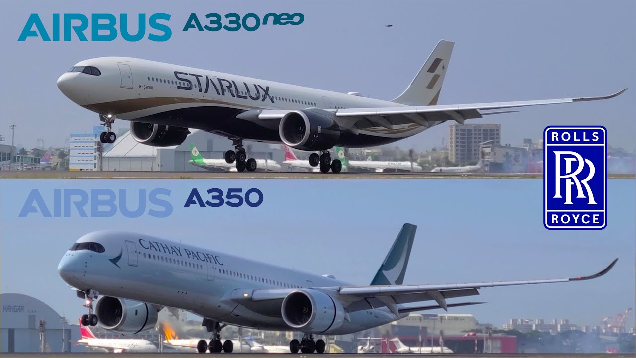 Airbus New Generation Wide-Body Aircraft Comparison! A330-900 VS. A350-900 (Trent 7000 VS Trent XWB)