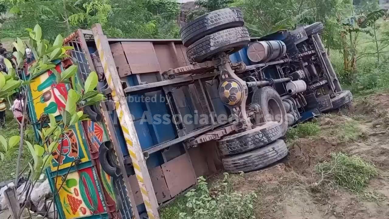 Truck overturns in Bangladesh, killing at least 15 people