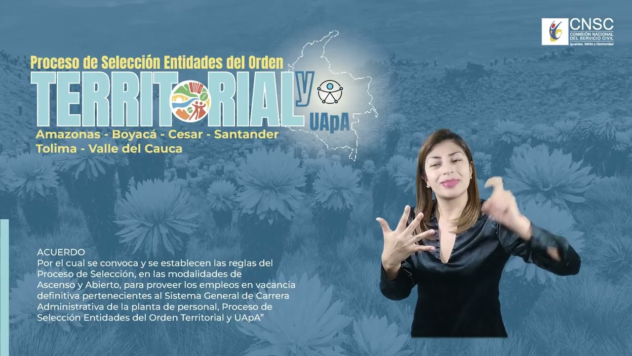 Acuerdo Proceso de selección Entidades del Orden Territorial y UaPA