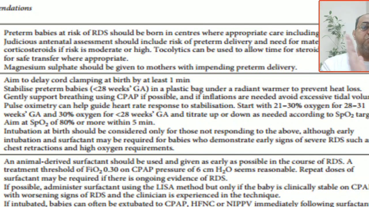 Case 96 Practical guideline of management of RDS respiratory distress syndrome, surfactant replaceme