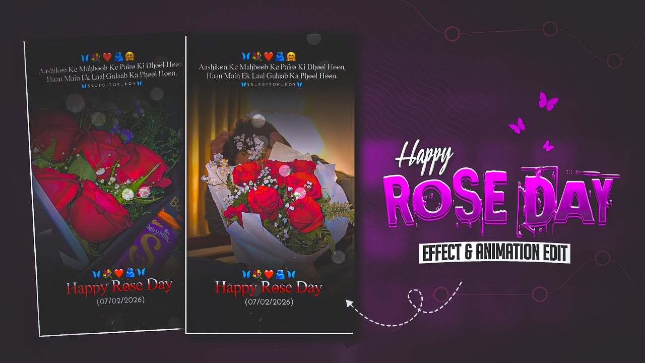 🌹Rose Day Status Editing | 🌹Rose Day Video Editing |🌹Rose Day Status Editing Alight Motion🥰