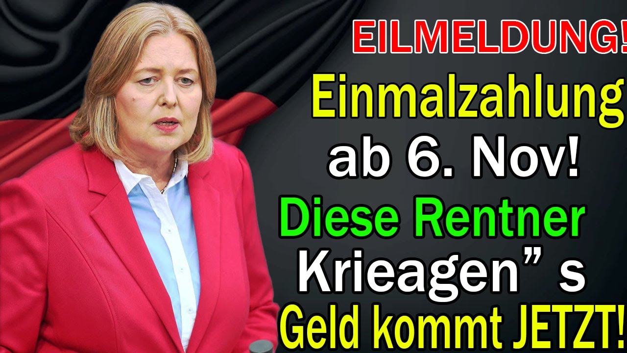 💥 Ab 6. November: Einmalzahlung f&uuml;r Rentner best&auml;tigt &ndash; Wer jetzt das Geld bekommt!