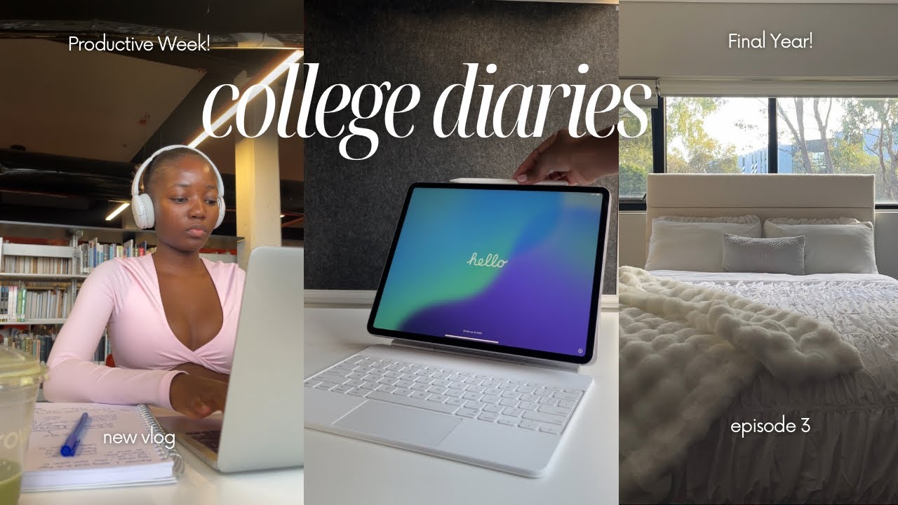 COLLEGE DIARIES EP3| BUSY UNI WEEK📚 | CLASSES + DEALING WITH BURNOUT?? | NEW IPAD + STUDIO UPDATES