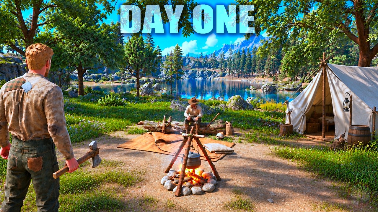 Day 1 in This NEW Western Life Sim Survival Game...