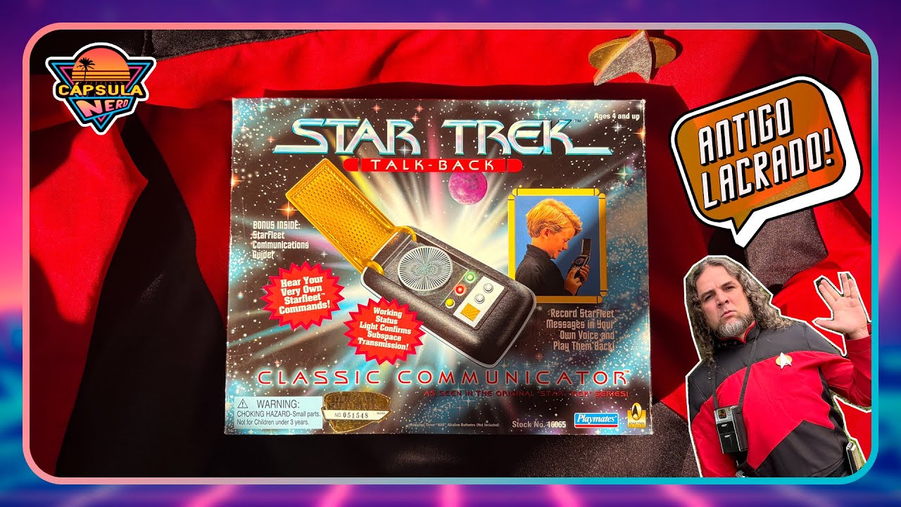 🖖 BRINQUEDO ANTIGO STAR TREK LACRADO - COMUNICADOR CLÁSSICO! 🖖