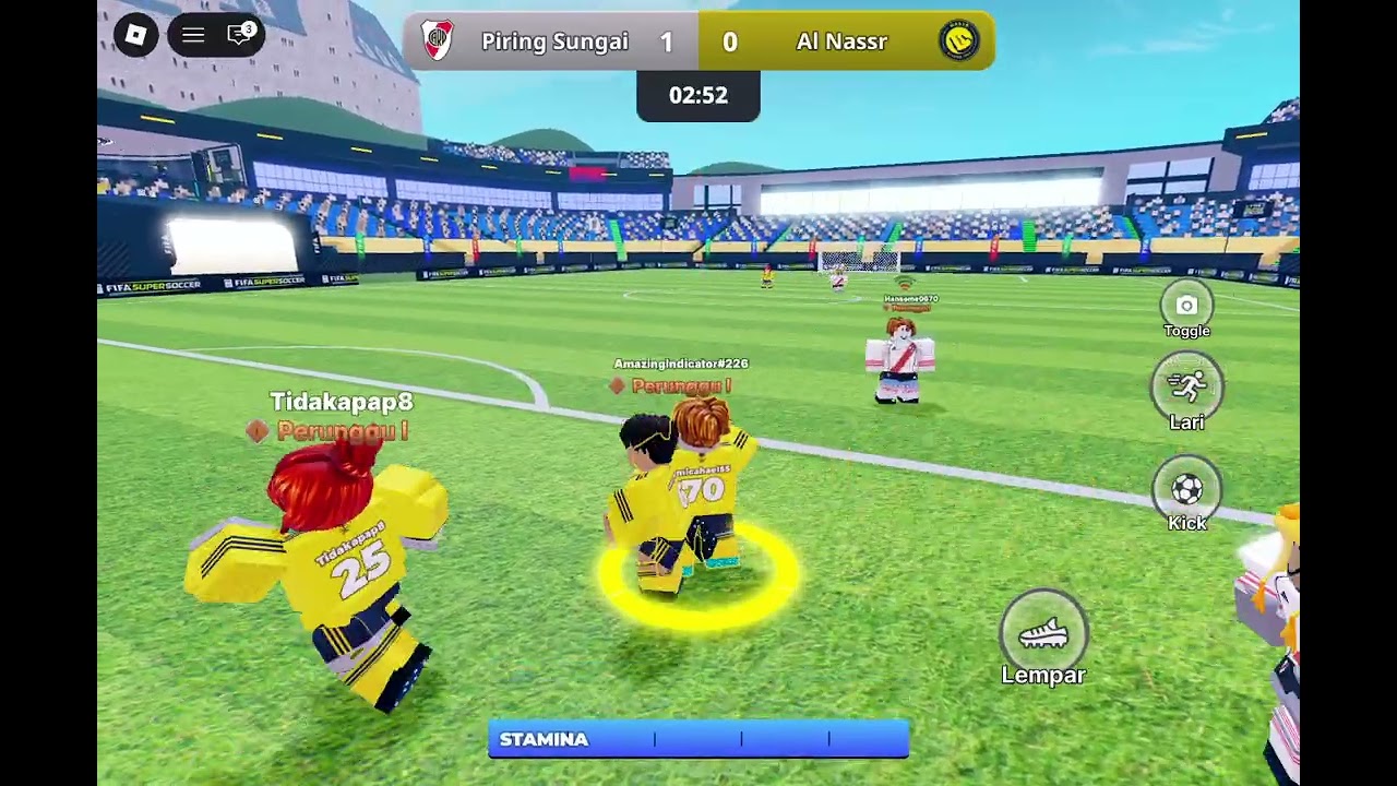 Playing fifa soccerball