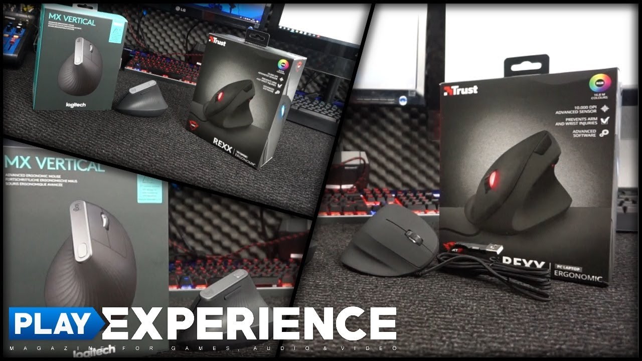 Vertikal Office Gaming Maus im Test / Logitech MX Vertical und TRUST GXT 144 REXX