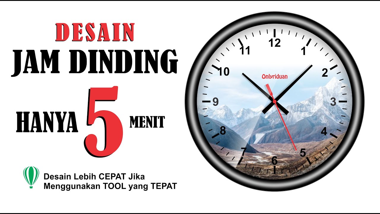 Hanya 5 Menit Desain Jam Dinding dengan Coreldraw