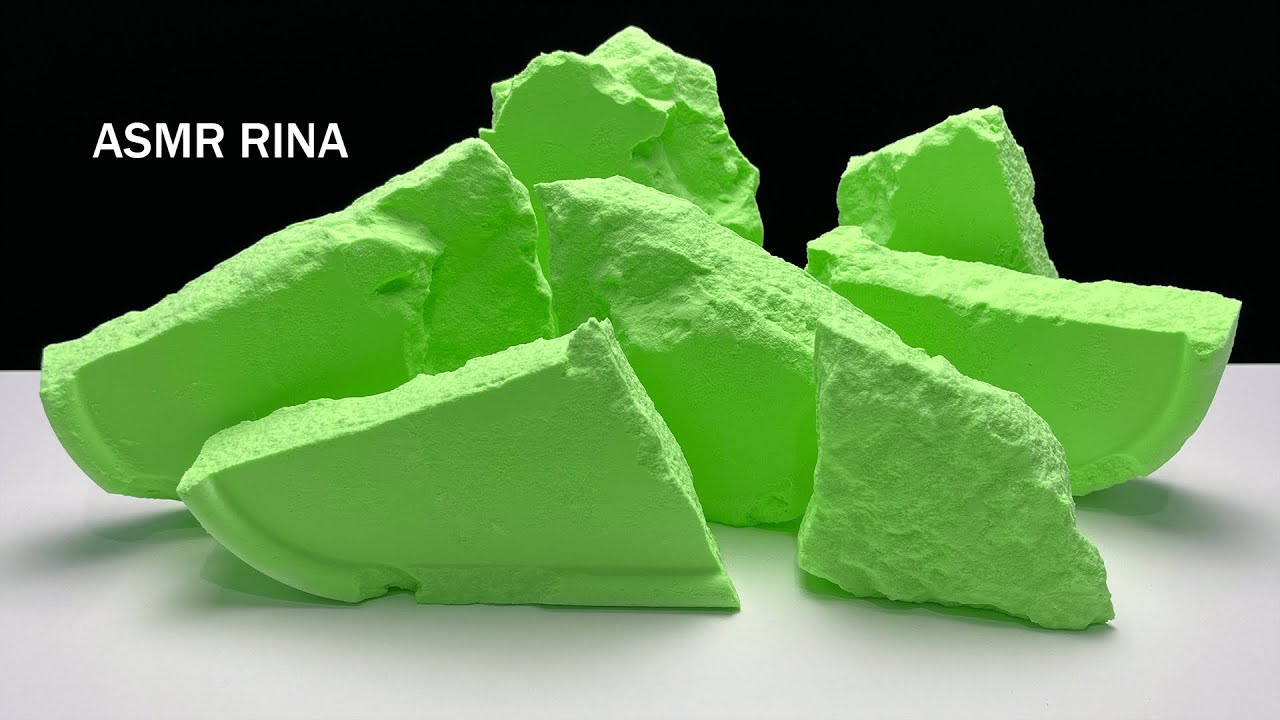 ASMR baking soda crunchy neon chunks