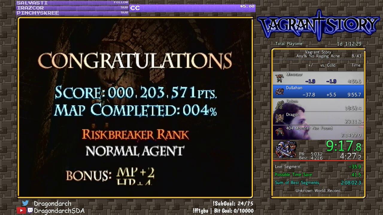(PS1) Vagrant Story - Any% in 1:51:37