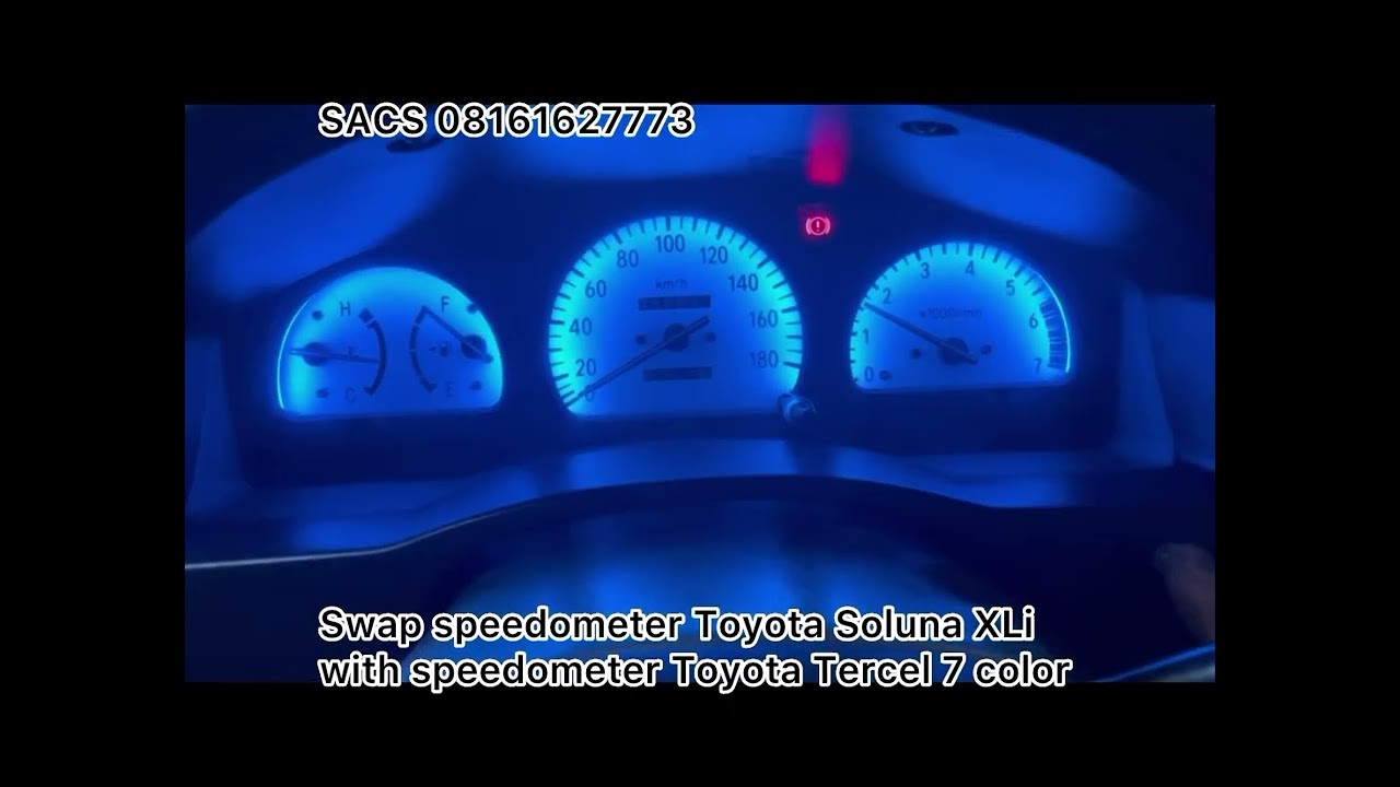 Speedometer swap Toyota Soluna XLi menjadi Toyota Tercel 7 warna original