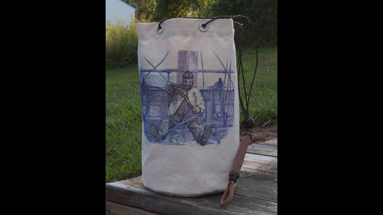 Canvas Ditty Bag Flat Stitch Tutorial