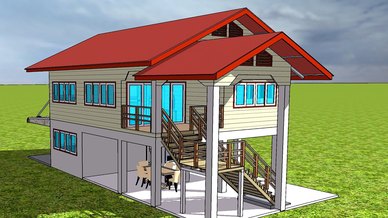 แบบบ้านไม้ สไตล์ชนบท / บ้านไม้ ยกพื้นสูง