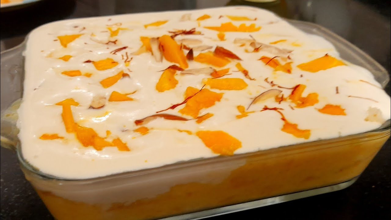 How to make Easy and delicious Mango dessert | Mango delight recipe | A Little Bit Of Zaiqa
