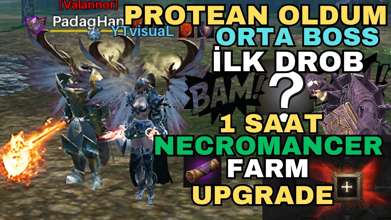 PROTEAN OLDUM - İLK ORTA BOSS DROB KIT - 1 SAAT NECROMANCER FARM - ÜZÜCÜ UPGRADE / RİSE ONLİNE #rise