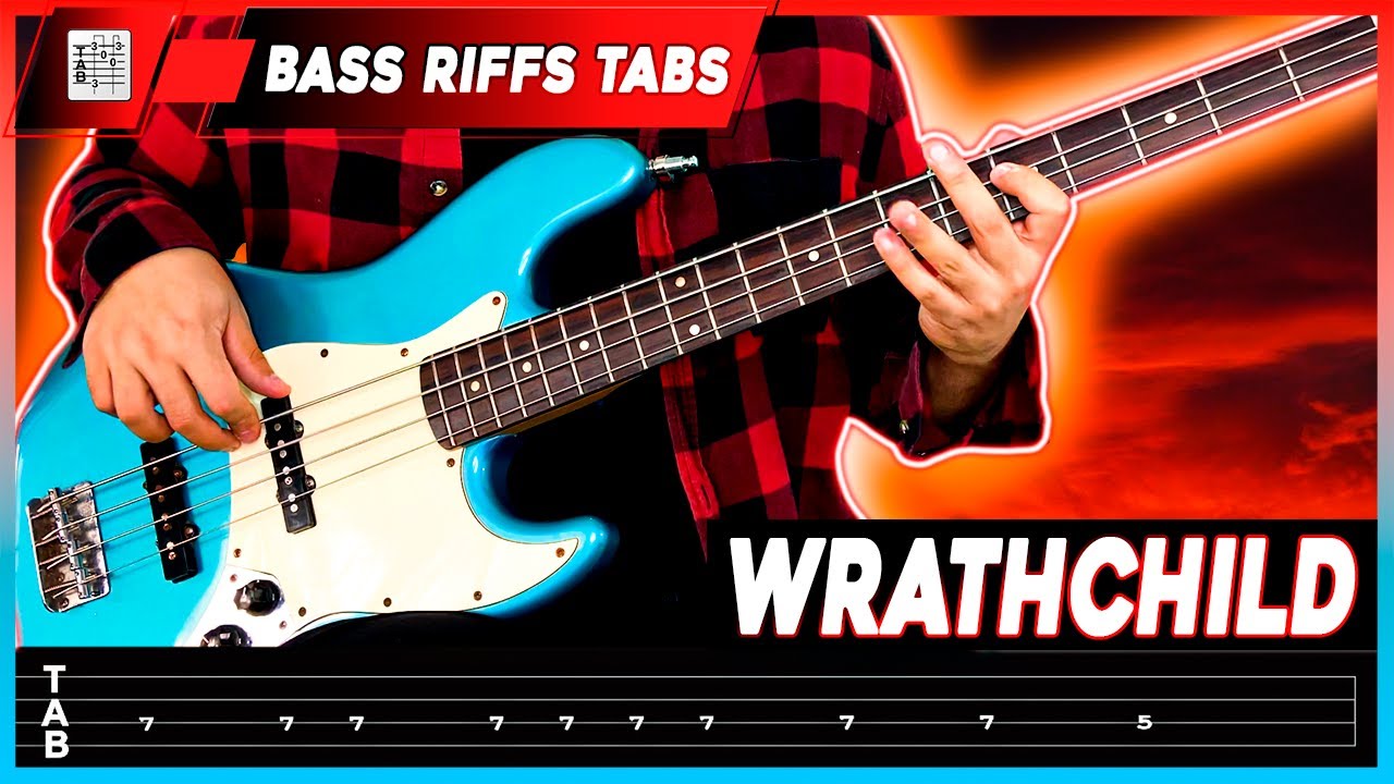 【IRON MAIDEN】[ Wrathchild ] cover by Dotti Brothers | LESSON | BASS TAB