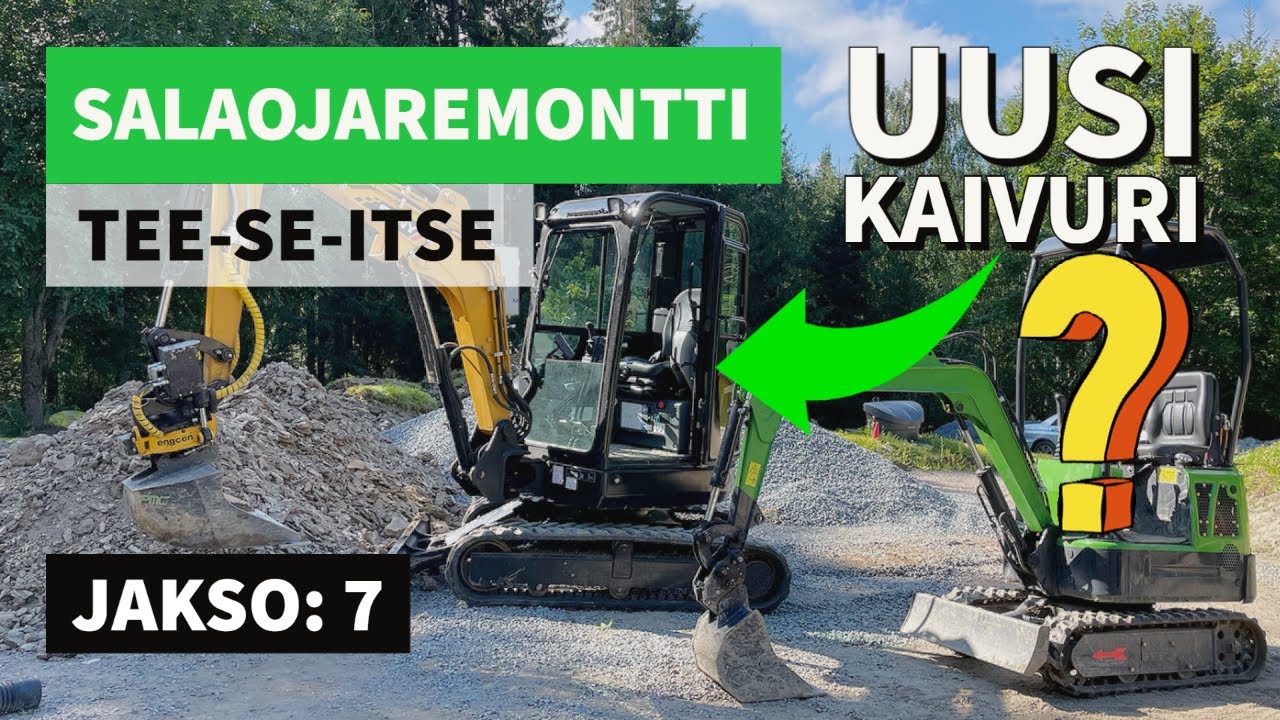 Omakotitalon salaojaremontti jakso 7: Isompi kaivuri