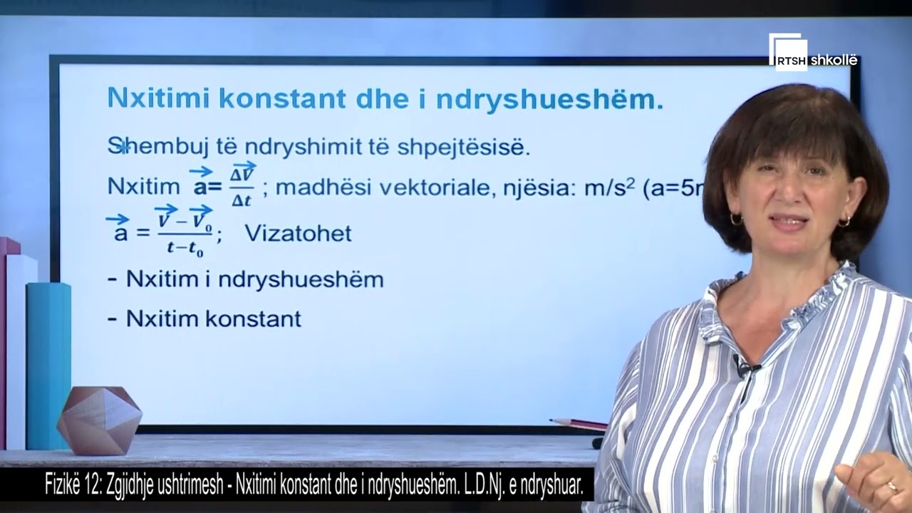 Zgjidhje ushtrimesh - Nxitimi konstant dhe i ndryshueshëm. L.D.Nj. e ndryshuar | Fizikë 12