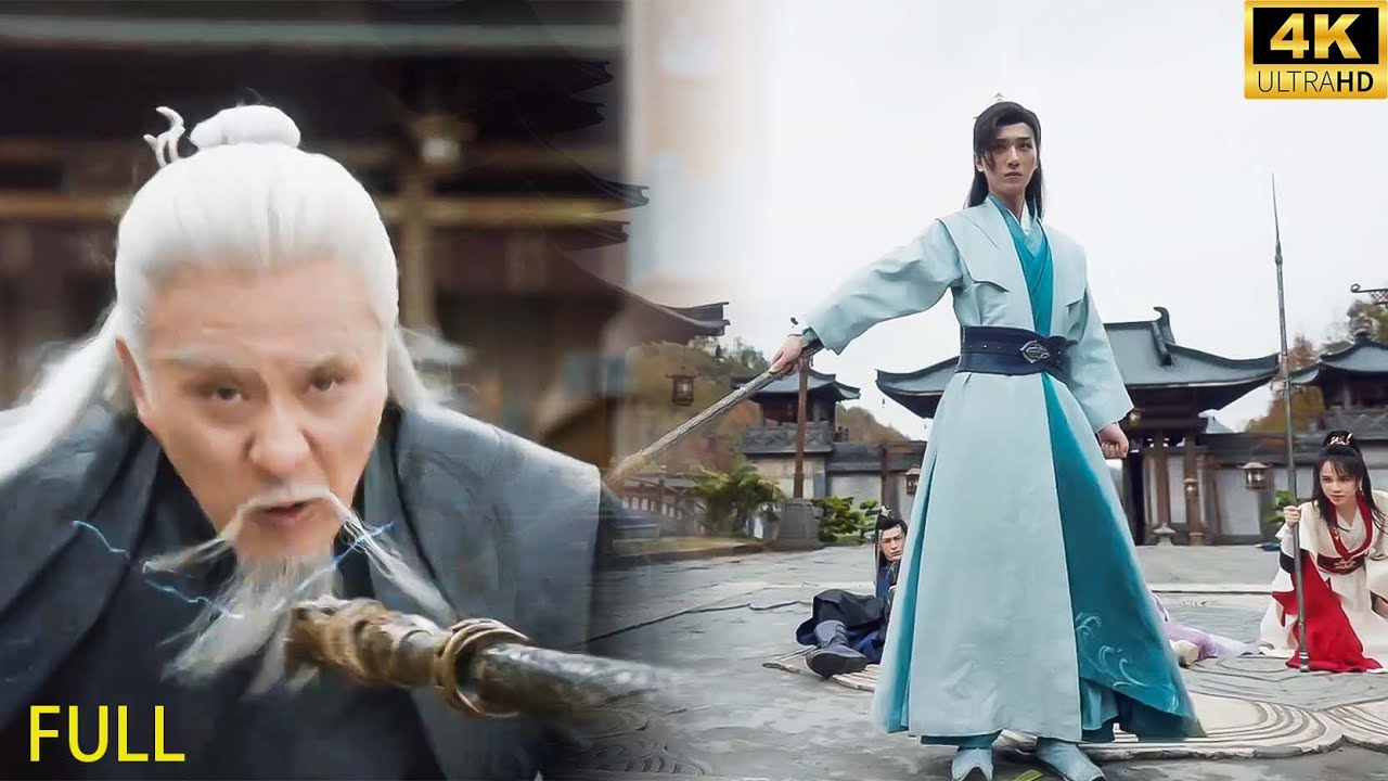 【2025爆燃武俠片】白髮武者打遍天下無人能敵，豈料卻被廢柴小夥一棍擊殺！ #drama #功夫 #武打