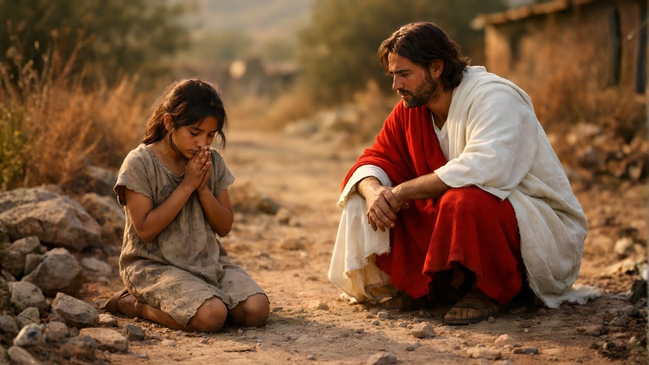 JESÚS SE DETUVO ANTE UNA NIÑA QUE REZABA SOLA… SIN SABER QUIÉN ERA