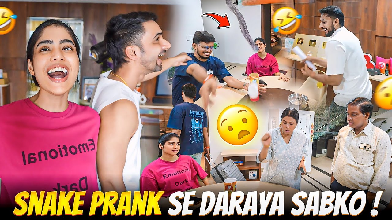 Sabke upar kiya snake prank