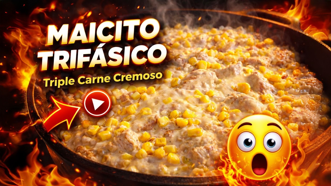 MAICITO TRIFÁSICO CREMOSO 🔥🤤 | Triple Carne con Queso Fundido en Sartén