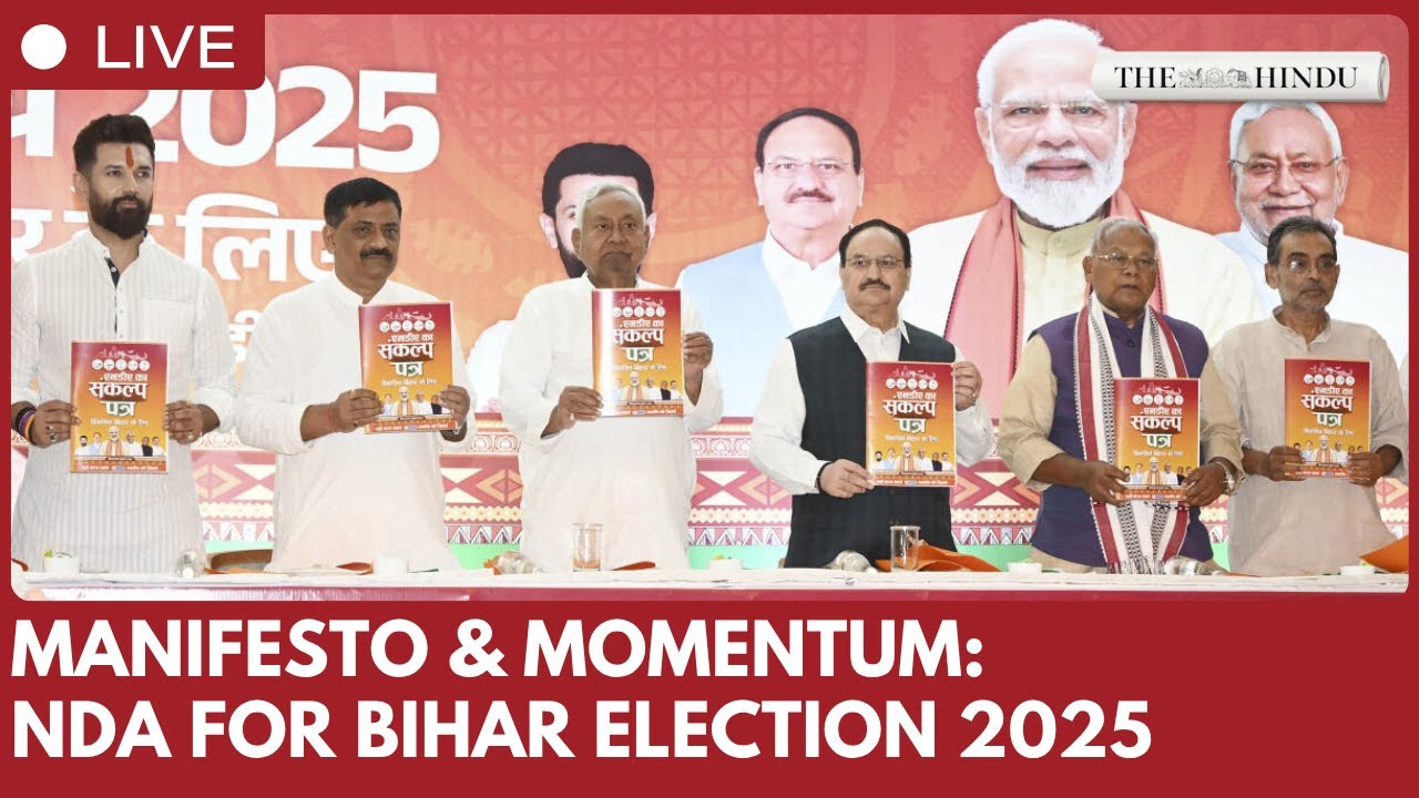 NDA releases joint poll manifesto in Patna, Samrat Choudhary addresses press conference in Tarapur