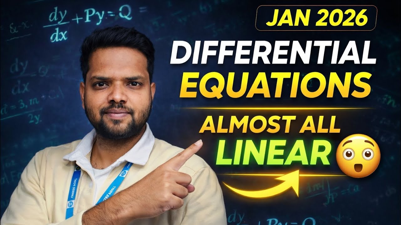 January 2026 Differential Equations |All Questions Solved | Linear & Reducible to Linear | Kamal sir