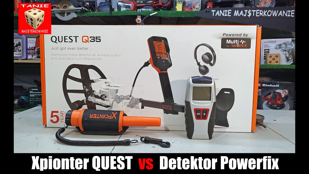 Xpointer + Wykrywacz Metali Quest Q35 vs Multi Detektor POWERFIX z Lidla (Cena x5)