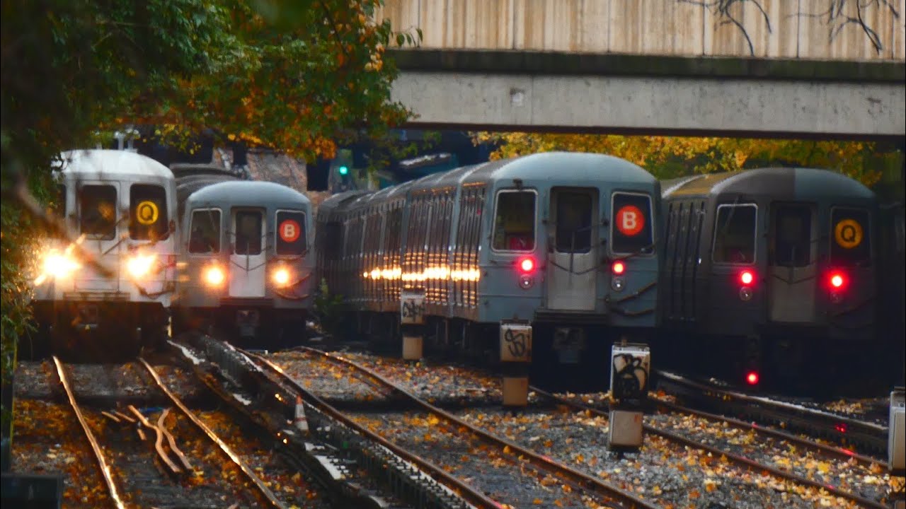 BMT Brighton Line: R46, R68, R68A, R160B & R211A (B) EXP / (Q) LCL Trains at Cortelyou Road