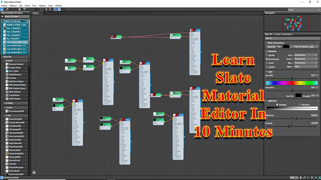 How To Use Slate Material Editor In 3DS Max || Tutorial Video || Easy Explanation