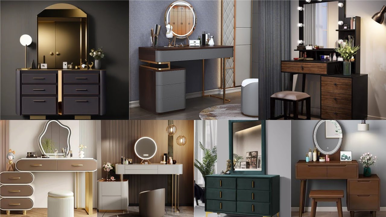 Dressing table with mirror design/Wooden dressing table/🥰