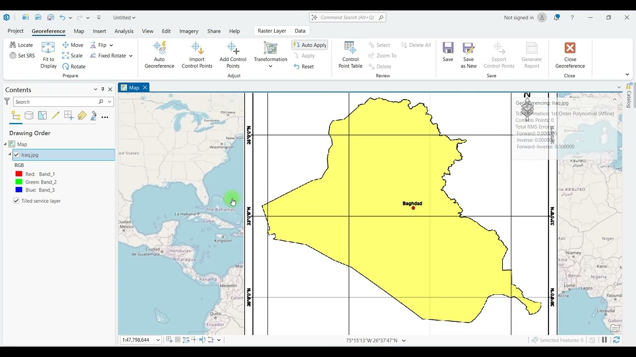 Georeferencing Map in ArcGIS Pro