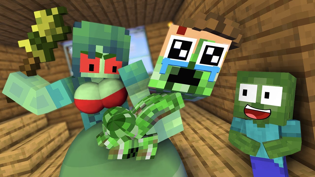 Monster School : Baby Zombie and Baby Zombie Creeper - Sad Story - Minecraft Animation