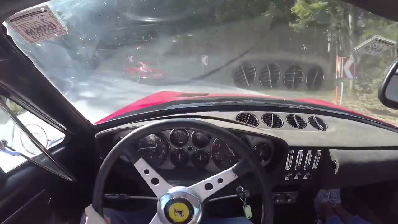 Ferrari 365 GTB/4 Daytona following 275 GTB on a road trip through the Austrian Alps | Great Sound!