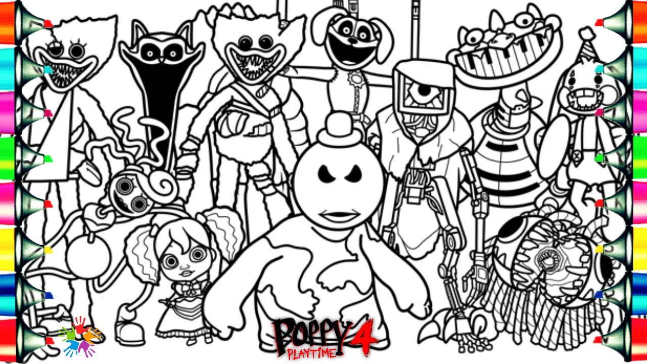 Poppy Playtime Chapter 4 New Coloring Pages / How to Color All New Monsters / NCS Music