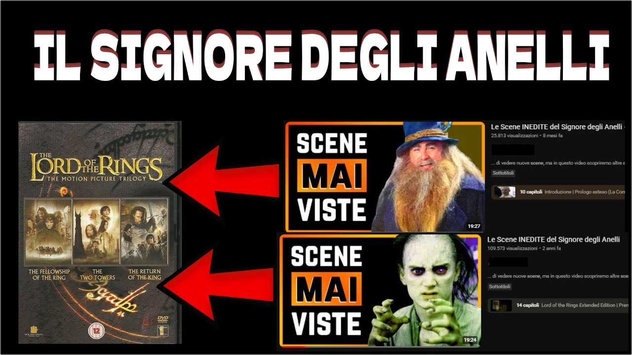 SCENE TAGLIATE del SIGNORE DEGLI ANELLI ITA