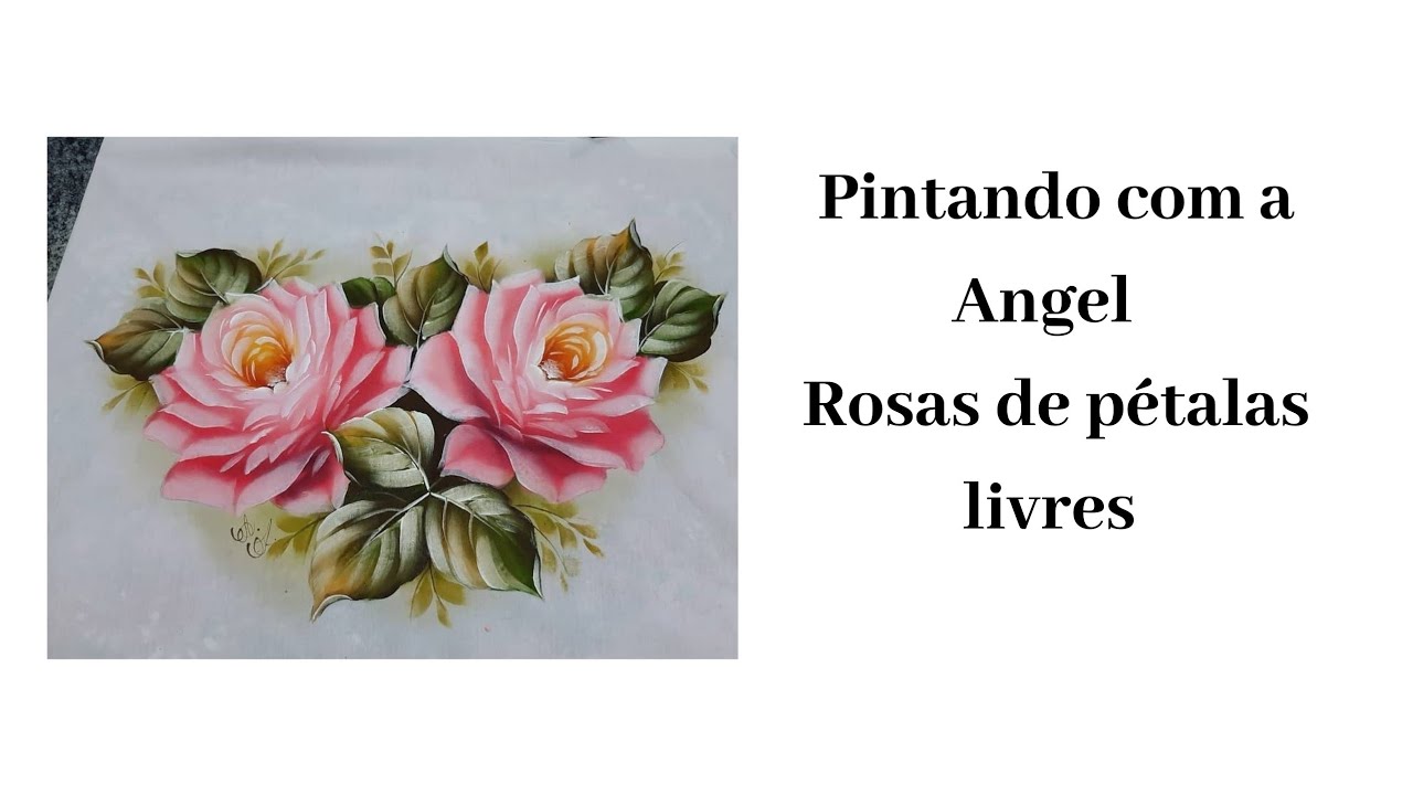 pintura em tecido rosas de pétalas livres