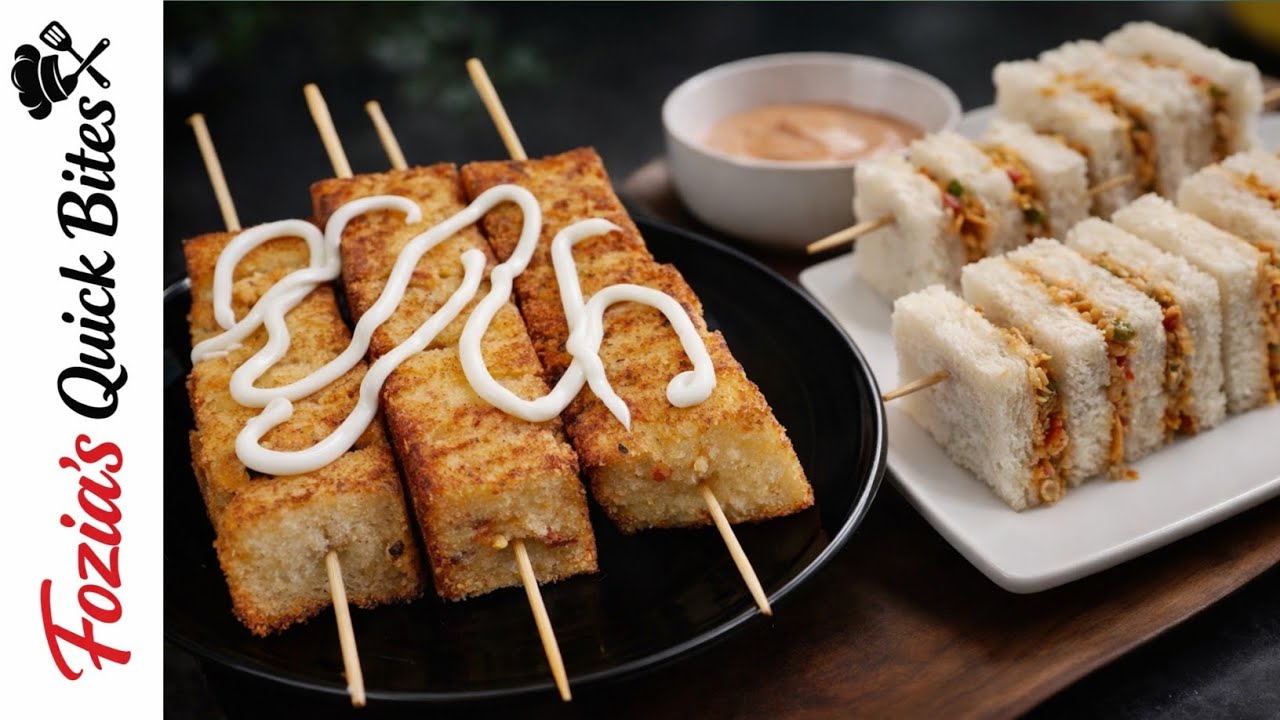  Chicken Bread Sticks | Crispy & Soft Homemade Snack | Easy Recipe | Fozia's Quick Bites 