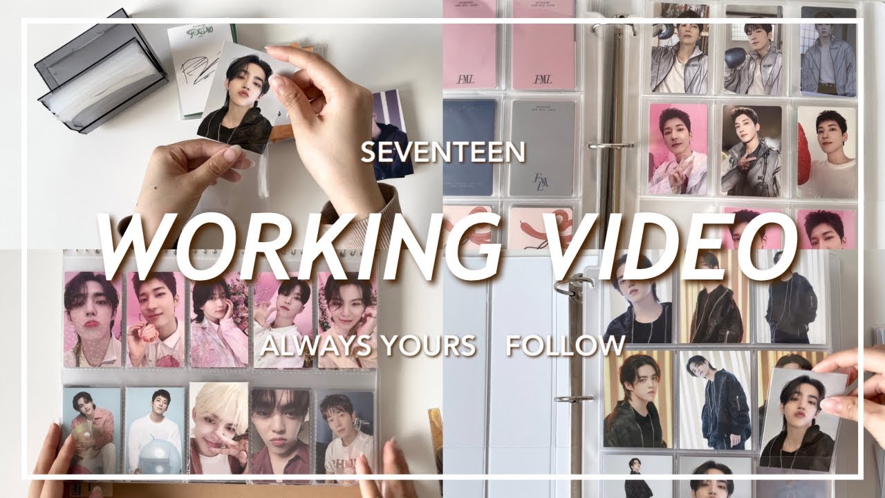 SEVENTEEN ￤ working video🪽￤ ALWAYS YOURS  FOLLOW トレカ整理・収納 ￤ 作業動画 ⸝⋆ 　︴ 세븐틴 포카 정리 carat vlog